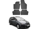 2010-2025 Seat Alhambra Tappetini Tpe Nero 4 Pz