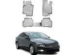 2011-2015 Vw Passat B7 Tappetini Tpe Grigio 4 Pz