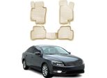 2011-2015 Vw Passat B7 Tappetini Tpe Beige 4 Pz
