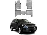 2010-2018 Vw Touareg Tappetini Tpe Grigio 4 Pz