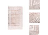 Vidaxl Tappeto Lavabile 80X150 Cm Beige Antiscivolo - Tappeti
