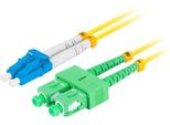 Lanberg Sm LC/UPC-SC/APC Duplex 3.0MM Lszh Cavo Patch In Fibra Ottica G657A1 2M Giallo