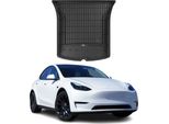 Omac Rivestimento Del Bagagliaio In Gomma Per Tesla Model Y 2020-2025 Top Posteriore Nero Tpe