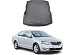 Tappetino Per Bagagliaio Per Skoda Octavia 2013-2021 In Gomma Tpe Nero