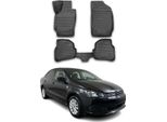 2010-2020 Vw Polo Notchback Tappetini Tpe Nero 4 Pz
