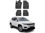 2017-2025 Jeep Compass Tappetini Tpe Nero 4 Pz