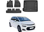 Set Di Tappetini E Rivestimenti Del Bagagliaio Omac Per Citroen C4 Picasso 2013-2019 In Gomma 4X