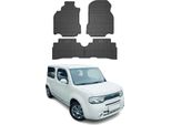 2008-2011 Nissan Cube Z12 Tappetini In Gomma Nera 4 Pz