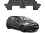 2013-2019 Kia Carens 3A Fila Di Sedili Tappetini In Gomma Nera 2 Pz