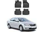 2013-2019 Skoda Octavia Tappetini Tpe Nero 4 Pz