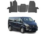 2017-2020 Ford Transit Custom Van Tappetini Sportivi In Gomma Nero 3 Pz