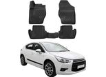 2011-2015 Citroen DS4 Tappetini Tpe Nero 4 Pz