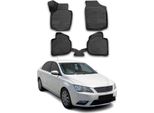 2012-2019 Seat Toledo Tappetini Tpe Nero 4 Pz