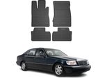 1998-2005 Mercedes W220 Tappetini In Gomma Nera 4 Pezzi