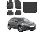 Set Di Tappetini E Fodere Per Bagagliaio Omac Per Citroen C4 Aircross 2012-2017 In Gomma 5X
