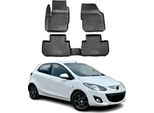 2007-2015 Mazda Tappetini Tpe Nero 4 Pezzi
