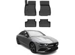 2019-2025 Mercedes Cla C118 Tappetini Tpe Nero 4 Pz