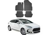 2011-2015 Citroen DS5 Tappetini In Gomma Nera 4 Pz