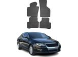 2005-2010 Vw Passat B6 Tappetini In Gomma Nero 4 Pz