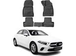 2018-2025 Mercedes Classe A Rhd Tappetini Tpe Nero 4 Pz
