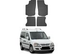 2001-2011 Opel Combo C Tappetini In Gomma Nera 4 Pz