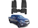 2012-2021 Ssangyong Actyon Tappetini Sportivi Tpe Nero 4 Pz