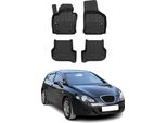 2005-2013 Seat Leon Mk2 Tappetini Tpe Nero 4 Pz