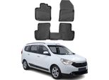 2012-2024 Dacia Lodgy Tappetini Tpe Nero 4 Pezzi