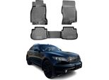 2003-2009 Infiniti FX35 Tappetini Tpe Nero 4 Pz