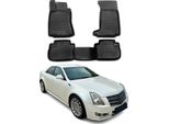 2008-2014 Cadillac Cts Tappetini Tpe Nero 4 Pz