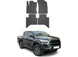 2015-2025 Toyota Hilux Viii Tappetini In Gomma Nera 4 Pz