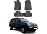 2005-2021 Ssangyong Kyron Tappetini Tpe Nero 4 Pezzi