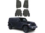 2018-2025 Jeep Wrangler Tappetini Tpe Nero 4 Pz