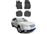 Tappetini In Gomma Per Subaru Legacy V 2009-2014 Omac 3D Nero Premium Tpe