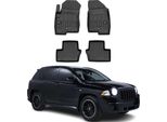 2006-2017 Jeep Compass MK49 / Patriot Tappetini Tpe Nero 4 Pezzi