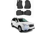 2012-2018 Subaru Forester Iv Sj Tappetini Tpe Nero 3 Pz