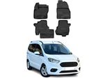 2014-2024 Ford Tourneo Courier Tappetini Tpe Nero 4 Pz