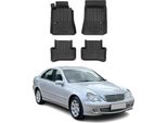 2000-2007 Mercedes Classe C W203 Tappetini Tpe Nero 4 Pz