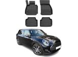2015-2024 Mini Clubman F54 Tappetini Tpe Nero 4 Pezzi