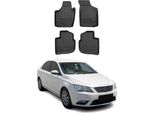 2012-2018 Seat Toledo Tappetini Tpe Nero 4 Pz