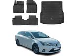 Set Di Tappetini E Fodere Per Il Bagagliaio Omac Per Toyota Avensis 2009-2018 In Gomma Tpe 4X