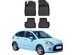 2009-2017 Citroen C3 Tappetini Tpe Nero 4 Pz