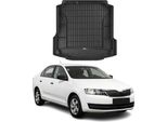Omac Rivestimento Del Bagagliaio In Gomma Per Skoda Rapid 2012-2019 Rivestimento Del Bagagliaio In Tpe Nero
