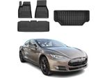 Set Di Tappetini E Fodere Per Bagagliaio Omac Per Tesla Model S 2012-2025 In Gomma 4X