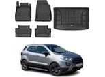 Set Di Tappetini E Fodere Per Bagagliaio Omac Per Ford Ecosport 2017-2024 Gomma Superiore 5X