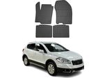 2013-2018 Suzuki SX4 S -Cross Tappetini In Gomma Nera 4 Pz