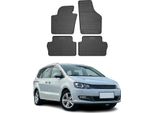 2010-2025 Vw Sharan Tappetini In Gomma Nera 4 Pz