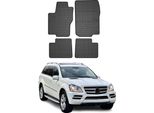 2012-2015 Mercedes Classe Gl X166 Tappetini In Gomma Nera 4 Pz