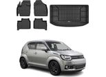 Set Di Tappetini E Rivestimenti Per Il Bagagliaio Omac Per Suzuki Ignis 3 2016-2025 In Gomma 5X