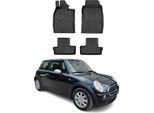 2001-2006 Mini Cooper & One R50 R52 R53 Tappetini Tpe Nero 4 Pz